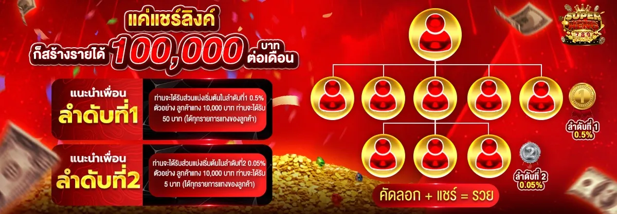 แค่แชร์ลิงค์ ก็สร้างรายได้ 100,000 บาท ต่อเดือน